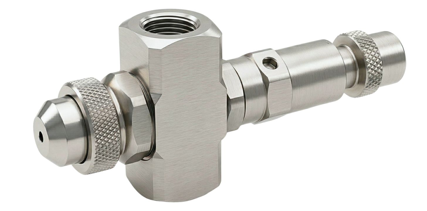 Air Atomizing Nozzle Adjustable & Clean-out Needle